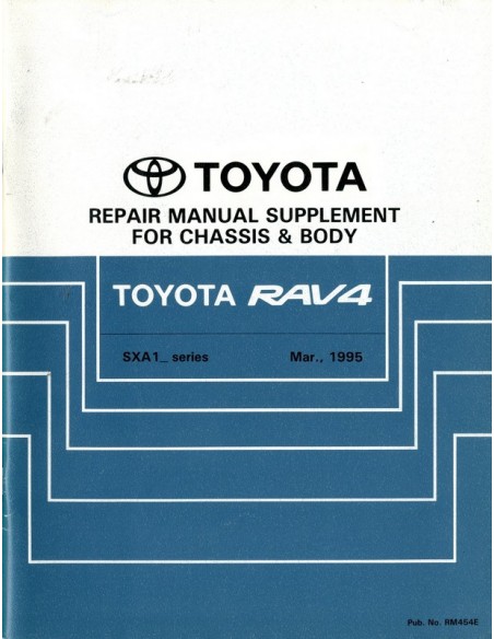 1995 TOYOTA RAV4 CHASSIS & CAROSSERIE WERKPLAATSHANDBOEK ENGELS
