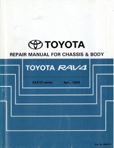 1994 TOYOTA RAV4 CHASSIS & CAROSSERIE WERKPLAATSHANDBOEK ENGELS
