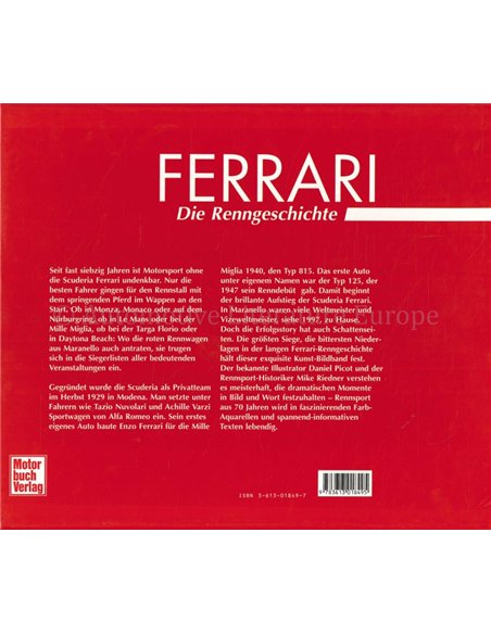 FERRARI, DIE RENNGESCHICHTE (GELIMITEERD, No.995)