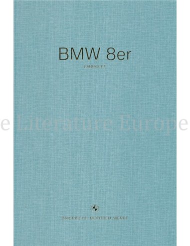 2018 BMW 8 SERIE CABRIOLET HARDCOVER BROCHURE DUITS