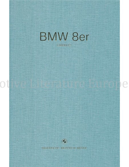 2018 BMW 8 SERIES CABRIO HARDCOVER PROSPEKT DEUTSCH