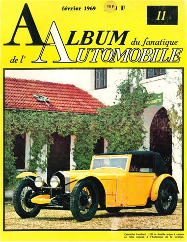 1969 L'ALBUM DU FANATIQUE DE L'AUTOMOBILE' MAGAZINE 11 FRENCH