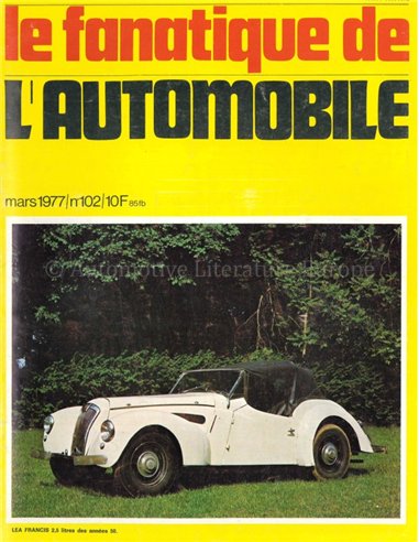 1977 LE FANATIQUE DE L'AUTOMOBILE' MAGAZINE 102 FRENCH