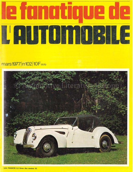 1977 LE FANATIQUE DE L'AUTOMOBILE MAGAZINE 102 FRANS