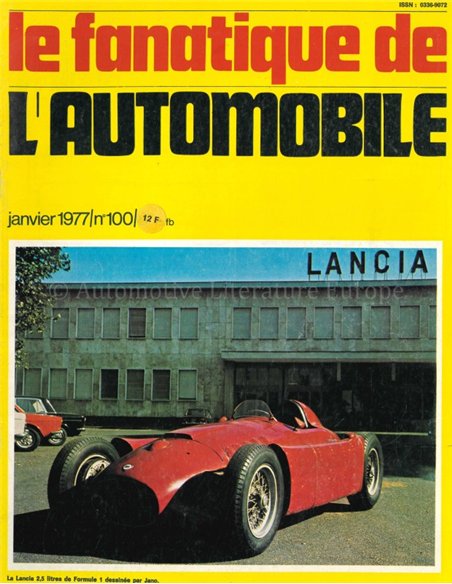 1977 LE FANATIQUE DE L'AUTOMOBILE' MAGAZINE 100 FRENCH