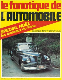 1978 LE FANATIQUE DE L'AUTOMOBILE MAGAZIN 123 FRANZÖSISCH