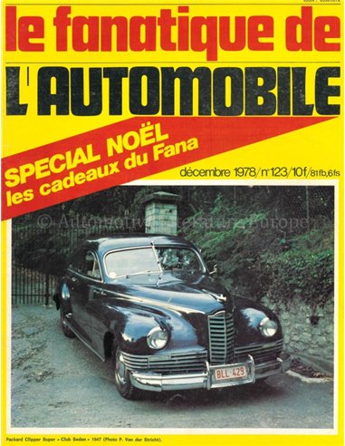 1978 LE FANATIQUE DE L'AUTOMOBILE' MAGAZINE 123 FRENCH