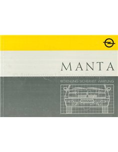1987 OPEL MANTA OWNERS MANUAL DEUTSCH
