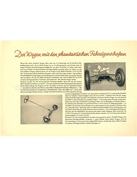 1934 BMW 303 | 315 | 319 BROCHURE NEDERLANDS