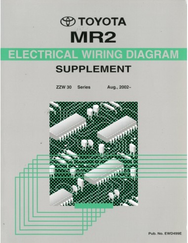 2002 TOYOTA MR2 ELECTRISCHE SCHEMA'S WERKPLAATSHANDBOEK ENGELS