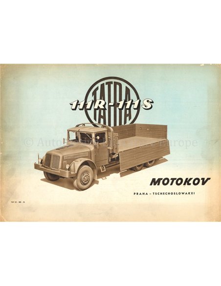 1956 TATRA 111R | 111S TRUCK BROCHURE GERMAN