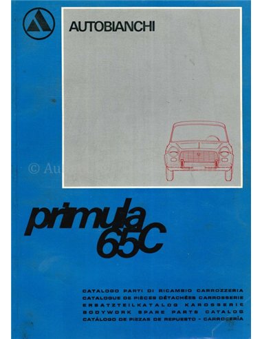 1968 AUTOBIANCHI PRIMULA 65C ERSATZTEILKATALOG MULTI