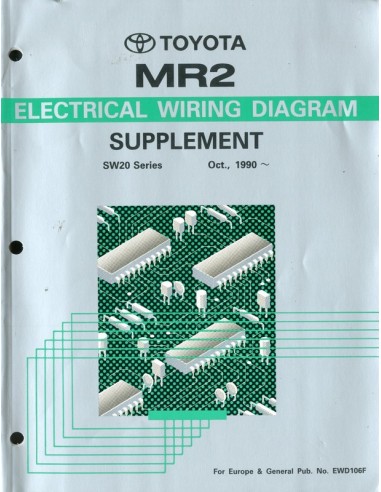 1990 TOYOTA MR2 ELECTRISCHE SCHEMA'S WERKPLAATSHANDBOEK ENGELS