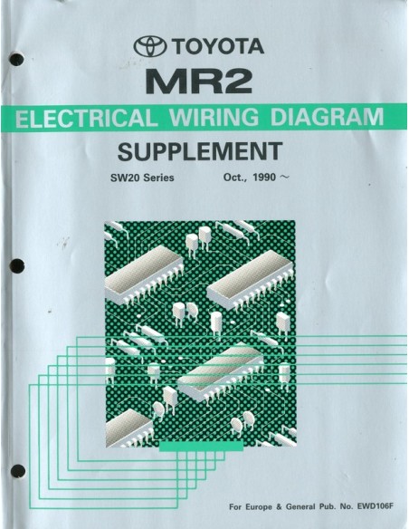 1990 TOYOTA MR2 ELECTRISCHE SCHEMA'S WERKPLAATSHANDBOEK ENGELS