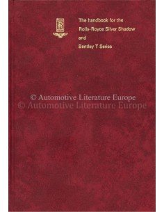1972 ROLLS ROYCE SILVER SHADOW / BENTLEY T SERIES OWNERS MANUAL ENGLISH