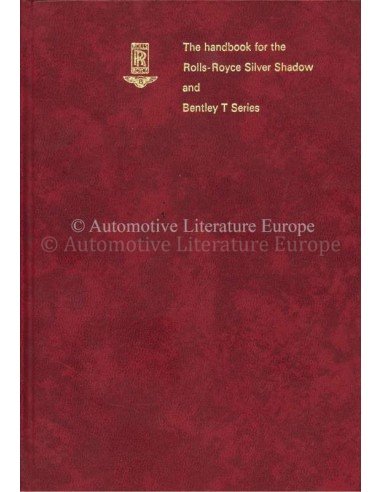 1972 ROLLS ROYCE SILVER SHADOW / BENTLEY T SERIES BETRIEBSANLEITUNG ENGLISCH