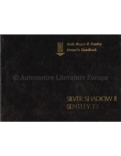 1980 ROLLS ROYCE SILVER SHADOW II | BENTLEY T2 BETRIEBSANLEITUNG ENGLISCH