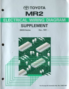 1991 TOYOTA MR2 ELECTRISCHE SCHEMA'S WERKPLAATSHANDBOEK ENGELS