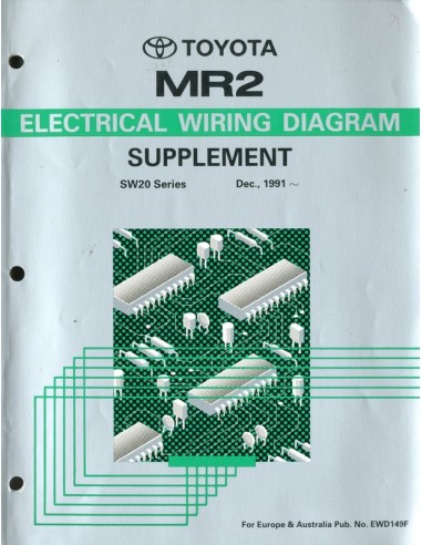 1991 TOYOTA MR2 ELECTRISCHE SCHEMA'S WERKPLAATSHANDBOEK ENGELS