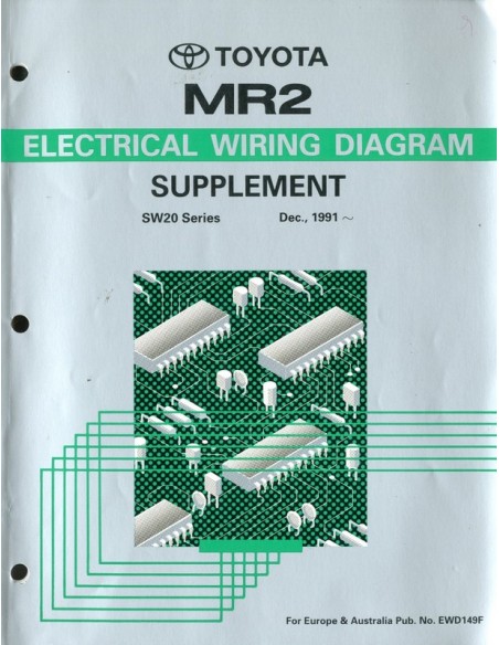 1991 TOYOTA MR2 ELECTRISCHE SCHEMA'S WERKPLAATSHANDBOEK ENGELS