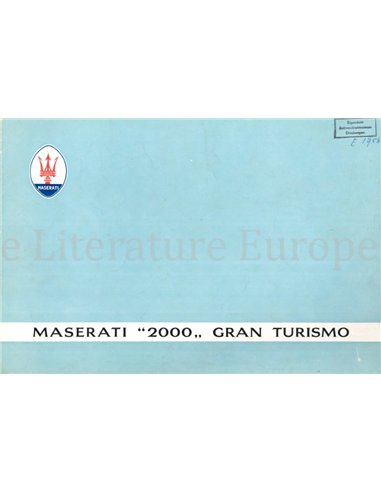 1956 MASERATI A6G 2000 GT BROCHURE ITALIAANS