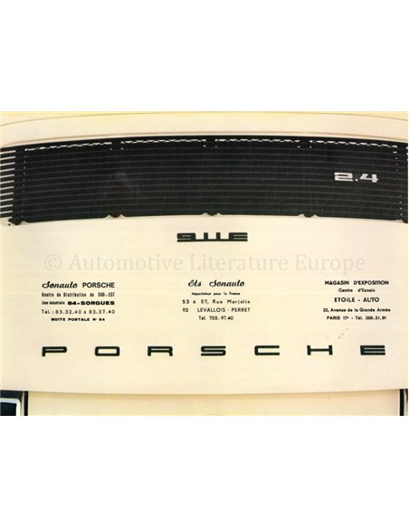 1972 PORSCHE 911 BROCHURE FRENCH