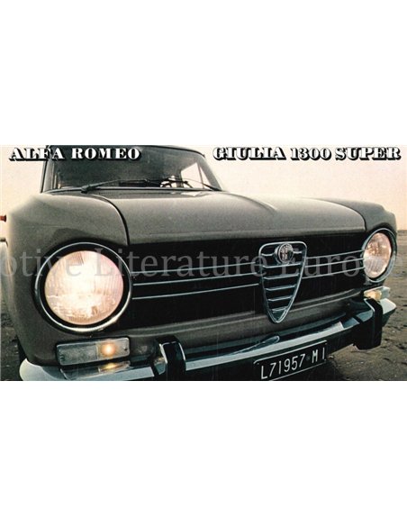 1971 ALFA ROMEO GIULIA 1300 SUPER BROCHURE FRANS