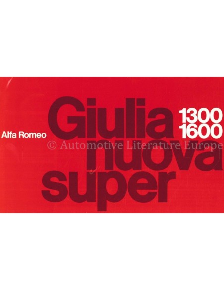 1974 ALFA ROMEO GIULIA NUOVA SUPER BROCHURE FRENCH