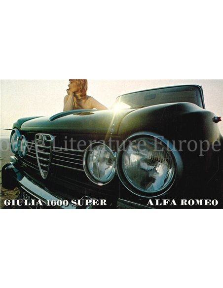 1971 ALFA ROMEO GIULIA 1600 SUPER BROCHURE FRENCH
