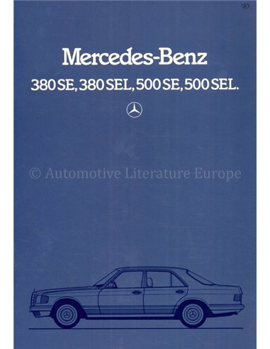 1982 MERCEDES BENZ S KLASSE PROSPEKT FRANZÖSISCH