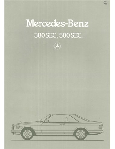1982 MERCEDES BENZ S KLASSE COUPE BROCHURE NEDERLANDS
