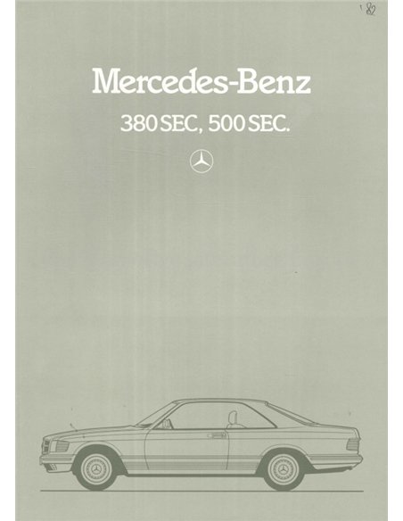 1982 MERCEDES BENZ S CLASS COUPE BROCHURE DUTCH