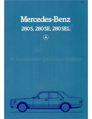 1982 MERCEDES BENZ S CLASS BROCHURE FRENCH