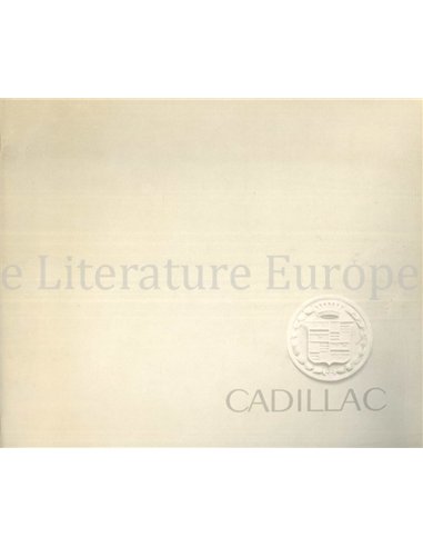 1962 CADILLAC PROGRAMMA BROCHURE ENGELS