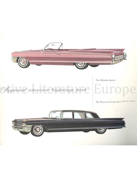 1962 CADILLAC RANGE BROCHURE ENGLISH