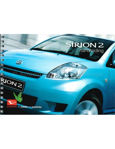 2007 DAIHATSU SIRION OWNERS MANUAL DUTCH