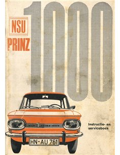 1964 NSU PRINZ 1000 OWNERS MANUAL DUTCH