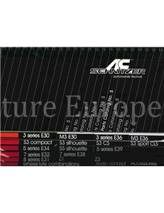 1995 BMW AC SCHNITZER RANGE BROCHURE ENGLISH