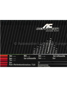 1995 BMW AC SCHNITZER PROGRAMM PROSPEKT DEUTSCH