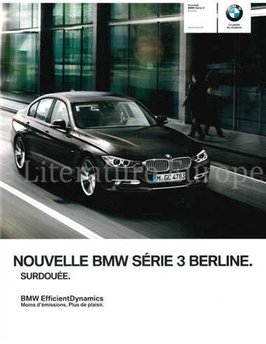 2012 BMW 3 SERIE SEDAN BROCHURE FRANS