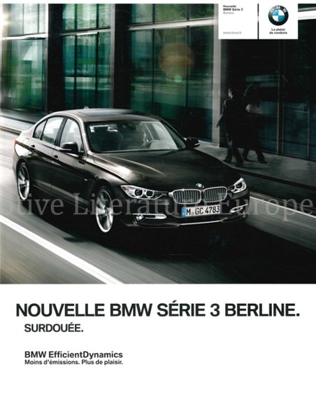 2012 BMW 3 SERIE SEDAN BROCHURE FRANS