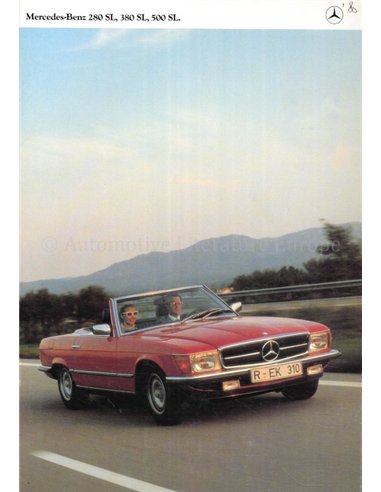 1980 MERCEDES BENZ SL BROCHURE FRANS