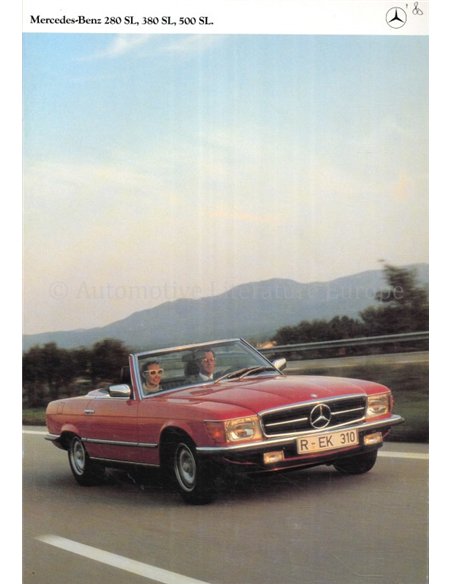 1980 MERCEDES BENZ SL BROCHURE FRENCH