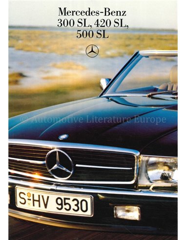 1987 MERCEDES BENZ SL BROCHURE ENGLISH