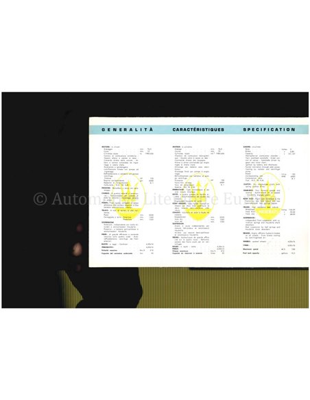 1956 MASERATI A6G 2000 GT BROCHURE ITALIAN