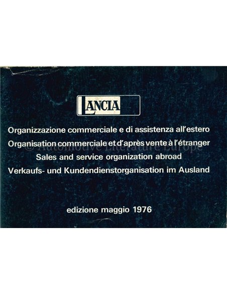 1976 LANCIA SERVICE BETRIEBSANLEITUNG MULTI