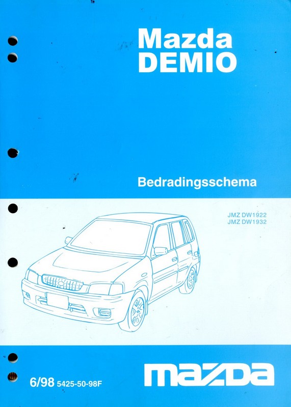 1998 MAZDA DEMIO ELECTRICAL WIRING DIAGRAM WORKSHOP MANUAL
