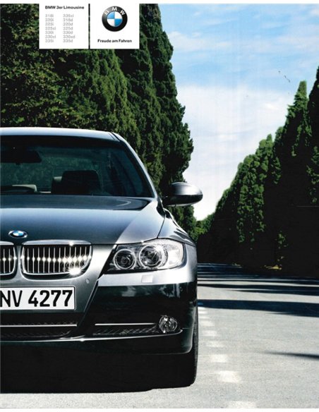 2008 BMW 3 SERIE SEDAN BROCHURE DUITS
