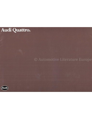 1981 AUDI QUATTRO BROCHURE GERMAN