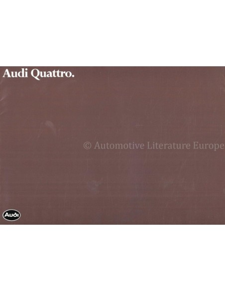 1981 AUDI QUATTRO BROCHURE GERMAN